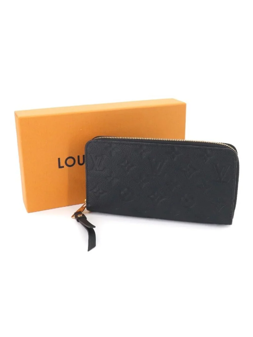 Louis Vuitton Monogram Empreinte Zippy Wallet Leather Noir